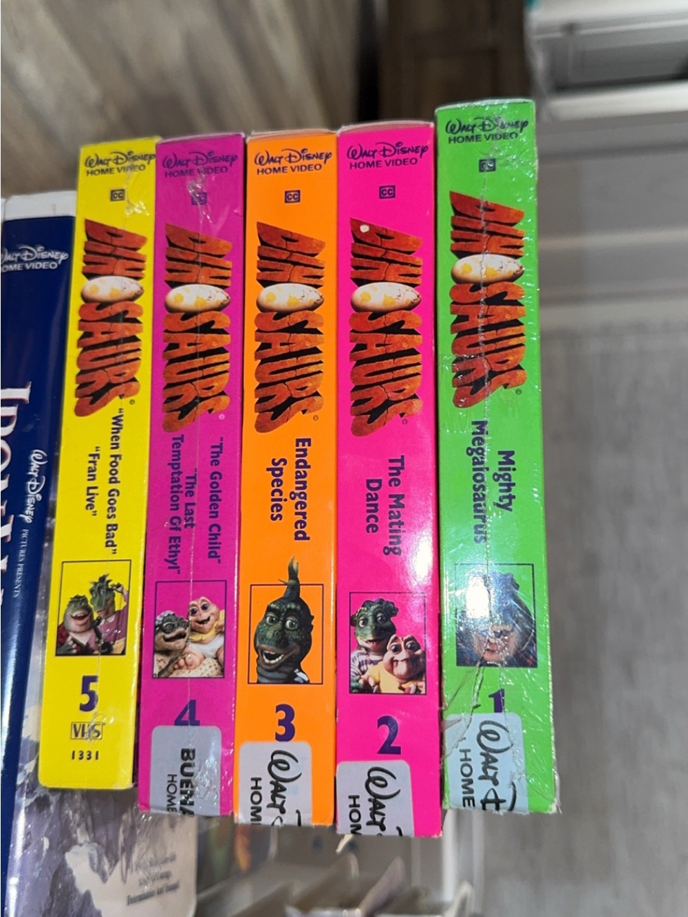 The Land Before Time VHS Box Set Spines - Bright Multicolor